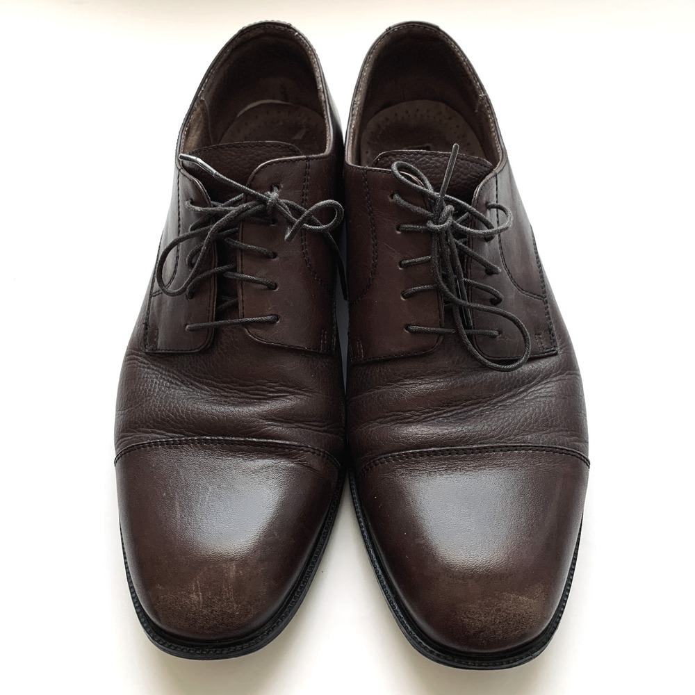 BOSTONIAN Men's Brown Leather Cap Toe Lace Up Dress Shoes Size 11M
